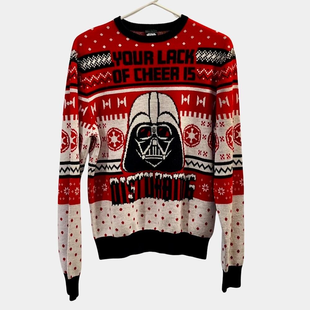 Star Wars Men's Darth Vader Christmas Sweater Size M